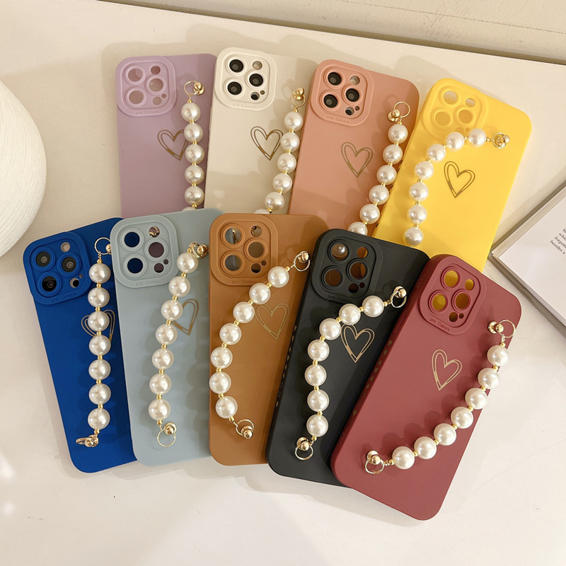 새로운 Apple iPhone14 진주 팔찌 보호 덮개, 포괄적 인 렌즈 보호, 업그레이드 된 휴대폰 케이스